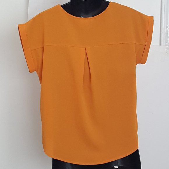 Women's LOVE J Top Blouse Size M Color Mustard - Picture 2 of 7